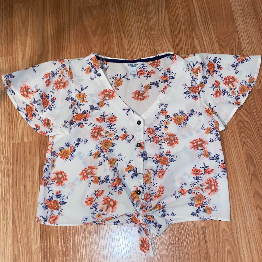 Floral White Shirt